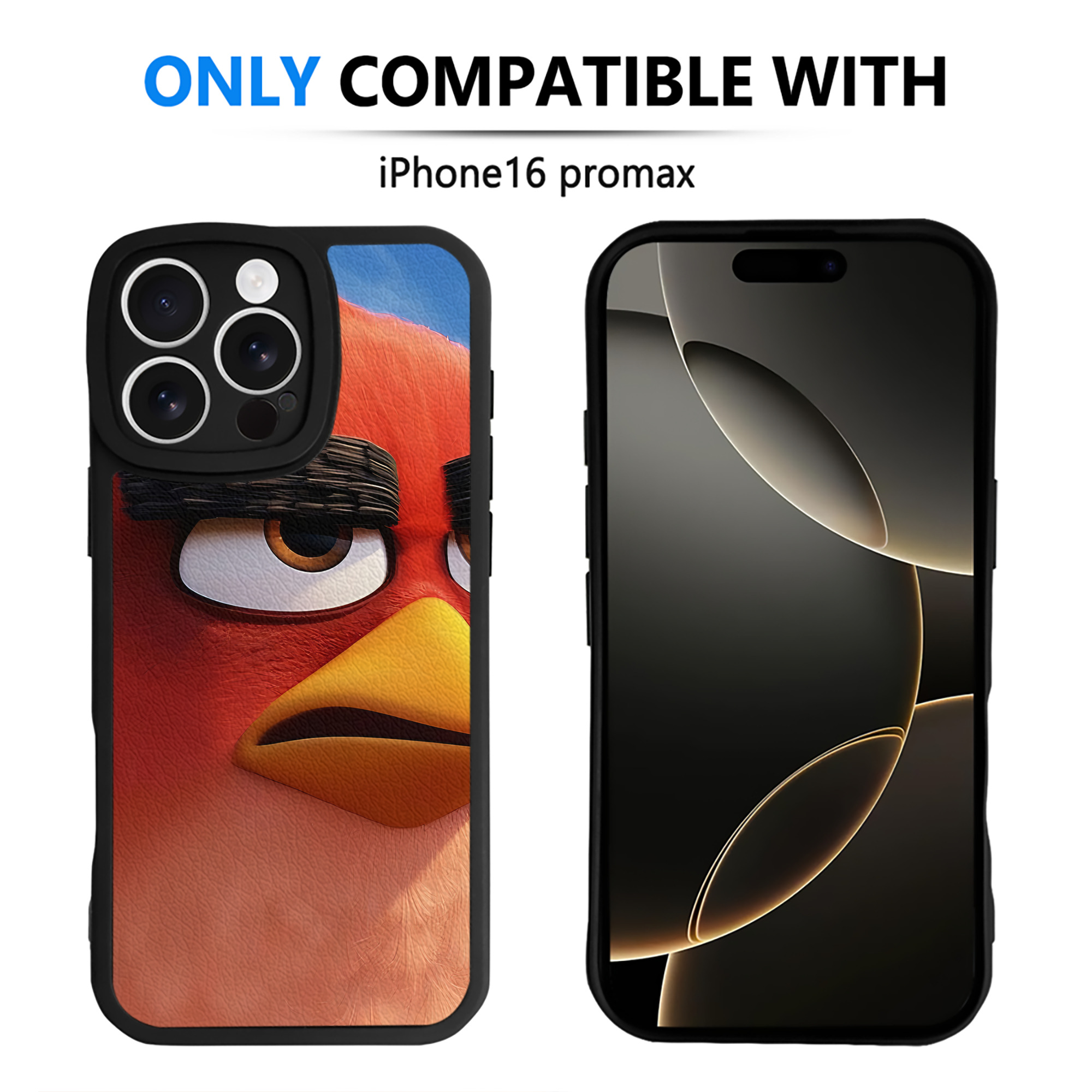（画像用） Angry Birds アングリーバード 【iPhone 16シリーズ対応】シリコンスマホケース（レザー調） 材質：シリコン
